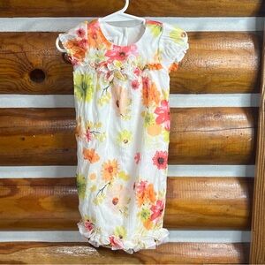 Isobella & Chloe Pink and Orange Baby Gown newborn size